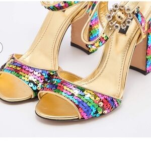 Dolce & Gabbana Multicolor Sequin Heels
